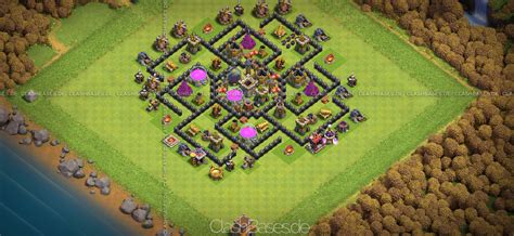 town hall 8 base coc|level 8 town hall layout.